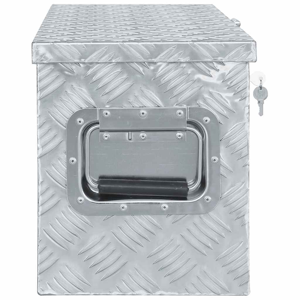 Cassetta in Alluminio 61,5x26,5x30 cm Argento | homemem39
