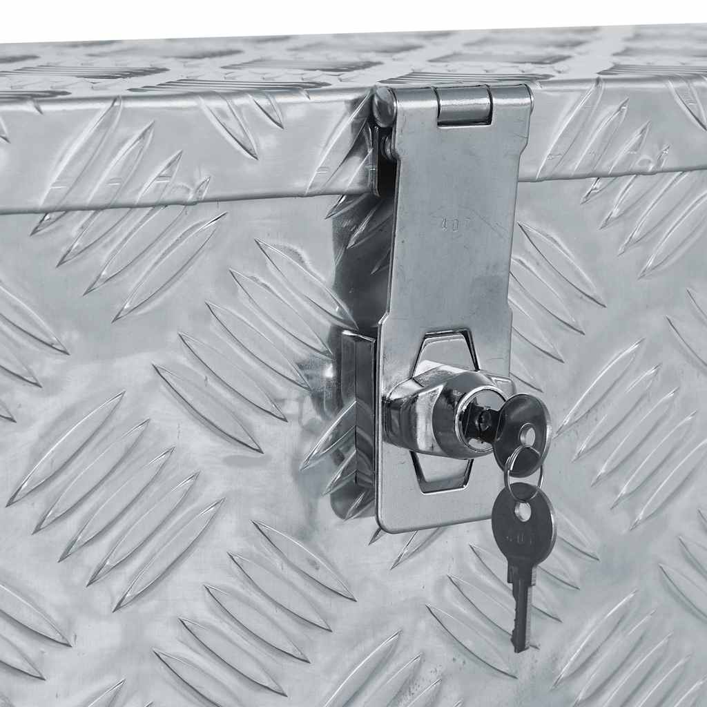 Cassetta in Alluminio 61,5x26,5x30 cm Argento | homemem39