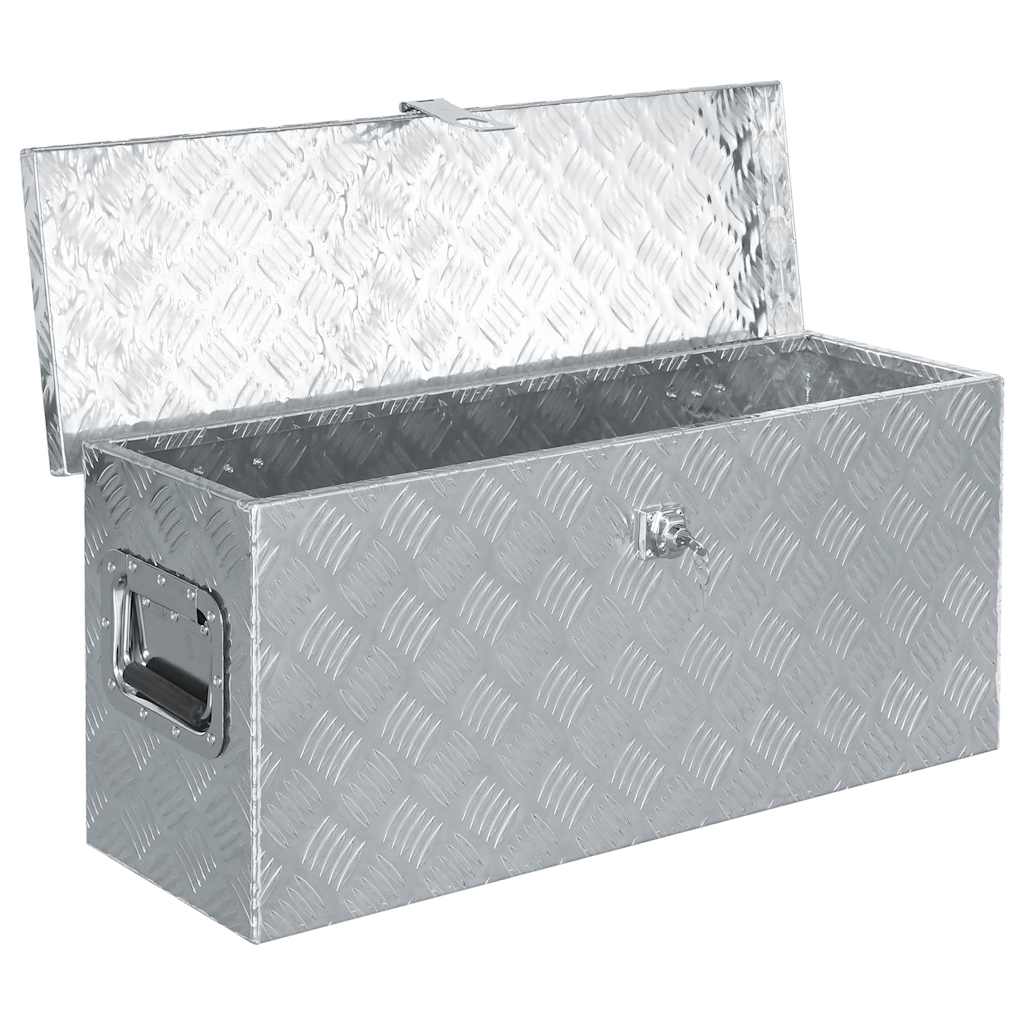 Cassetta in Alluminio 76,5x26,5x33 cm Argento