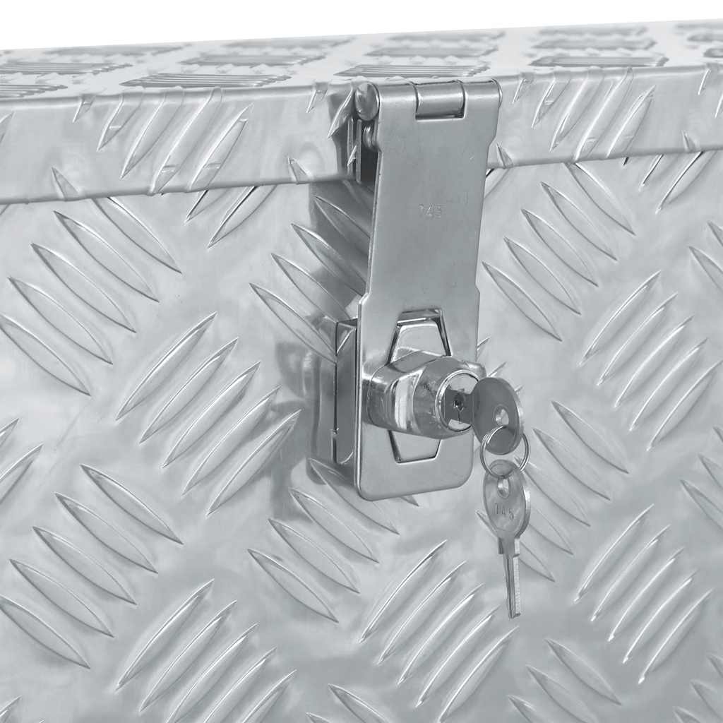 Cassetta in Alluminio 76,5x26,5x33 cm Argento | homemem39