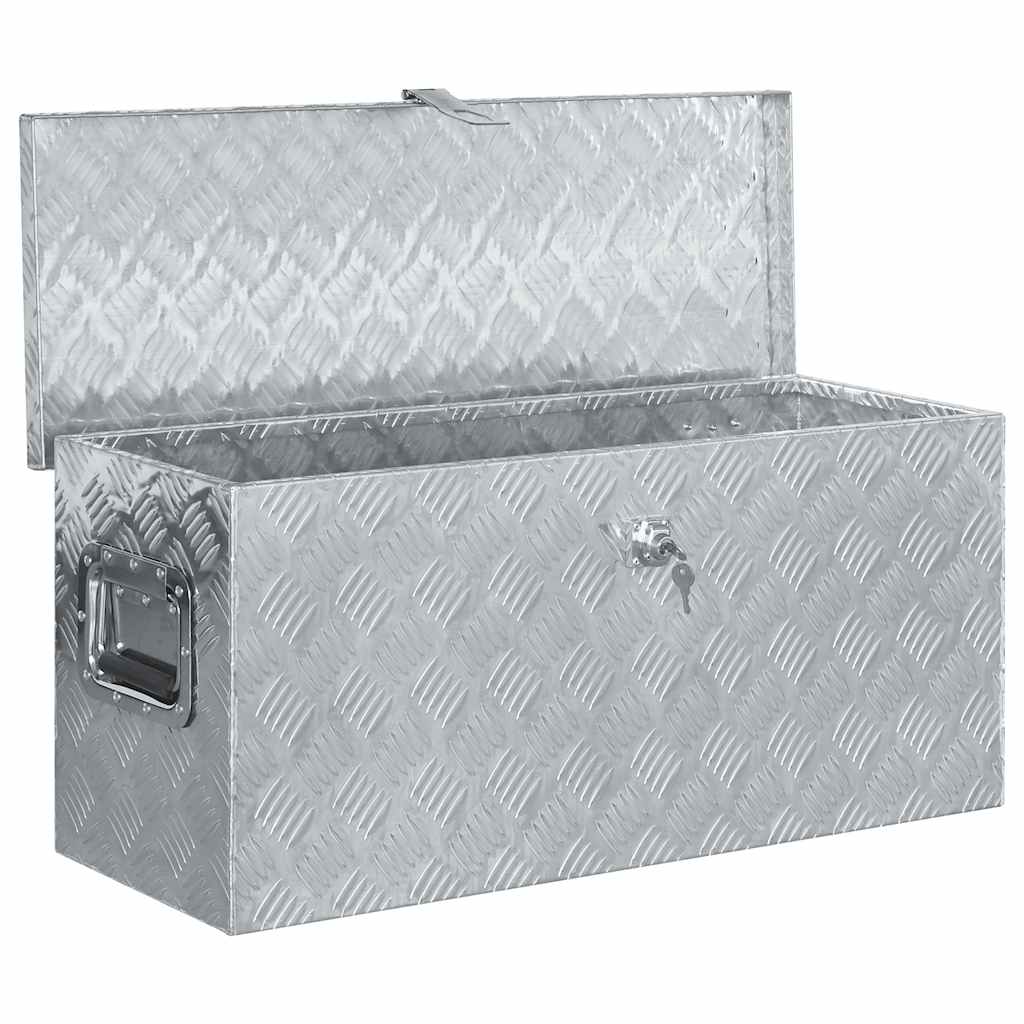 Cassetta in Alluminio 80x30x35 cm Argento