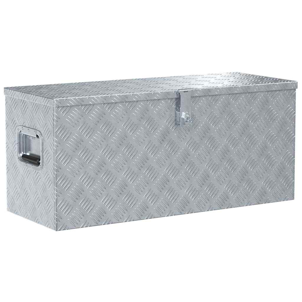 Cassetta in Alluminio 90,5x35x40 cm Argento | homemem39