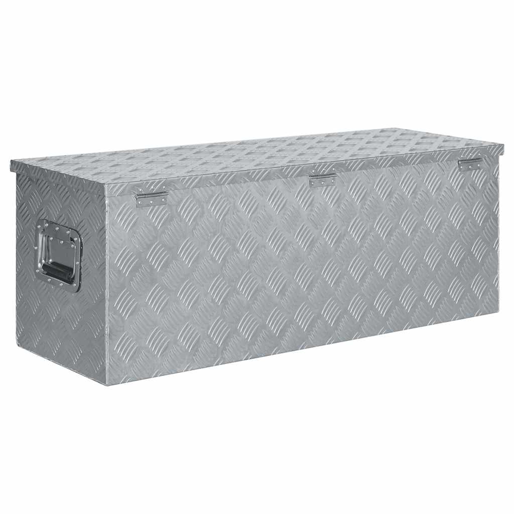 Cassetta in Alluminio 110,5x38,5x40cm Argento | homemem39