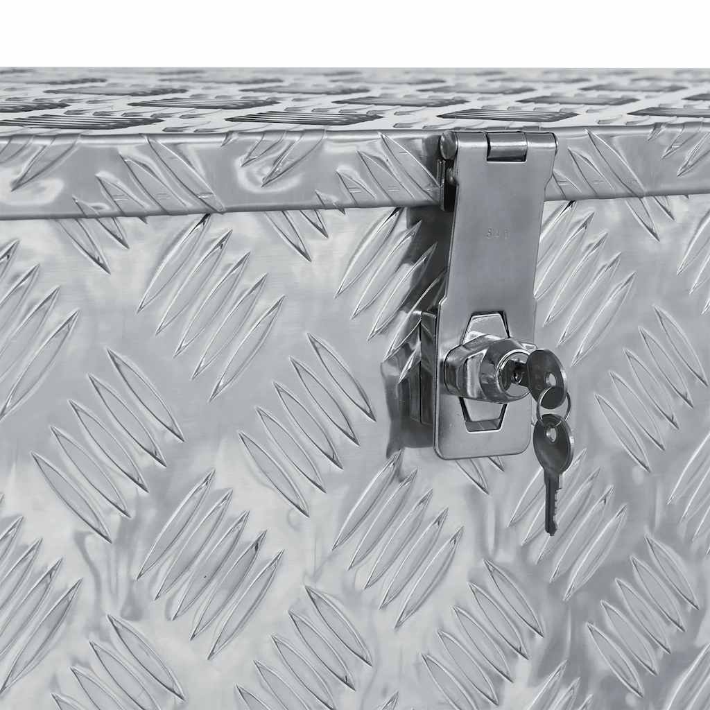Cassetta in Alluminio 110,5x38,5x40cm Argento | homemem39