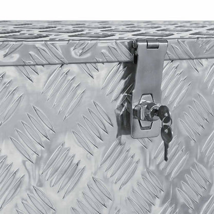 Cassetta in Alluminio 110,5x38,5x40cm Argento | homemem39