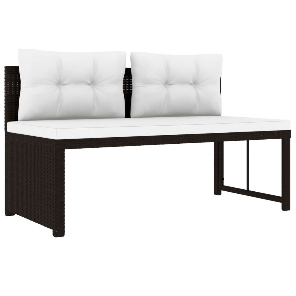 Set Divani da Giardino 4 pz in Polyrattan Marrone - homemem39