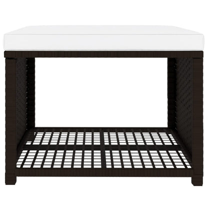 Set Divani da Giardino 4 pz in Polyrattan Marrone - homemem39