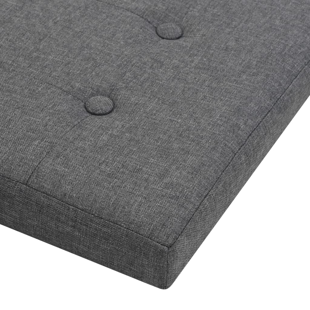 Sgabello Pieghevole con Contenitore Grigio Scuro in Simil Lino | homemem39