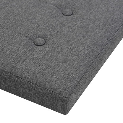 Sgabello Pieghevole con Contenitore Grigio Scuro in Simil Lino | homemem39