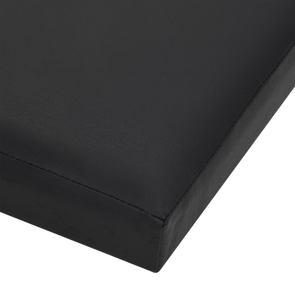 Sgabello Pieghevole con Contenitore Nero in Similpelle - homemem39