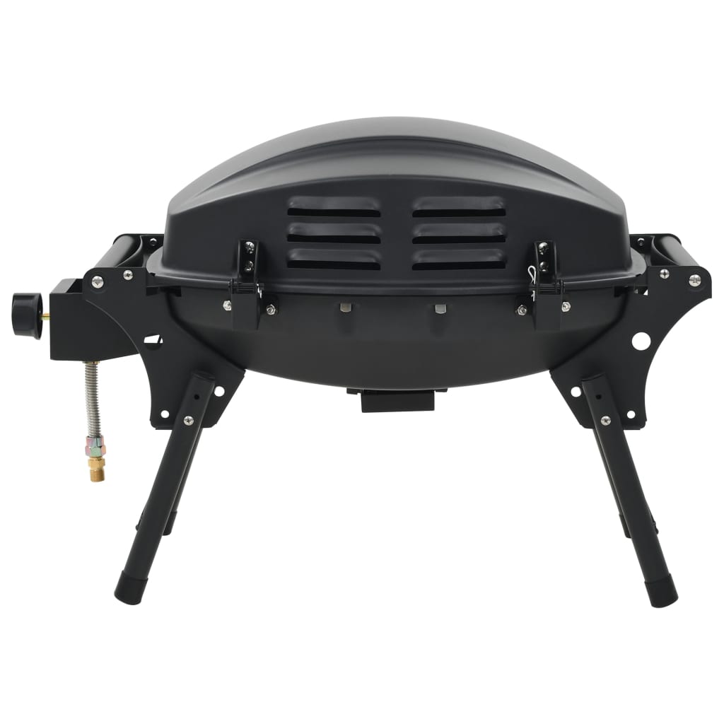 Barbecue e Griglia a Gas Portatile con Fornello Nero | homemem39