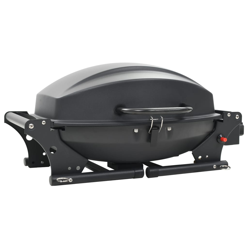 Barbecue e Griglia a Gas Portatile con Fornello Nero | homemem39