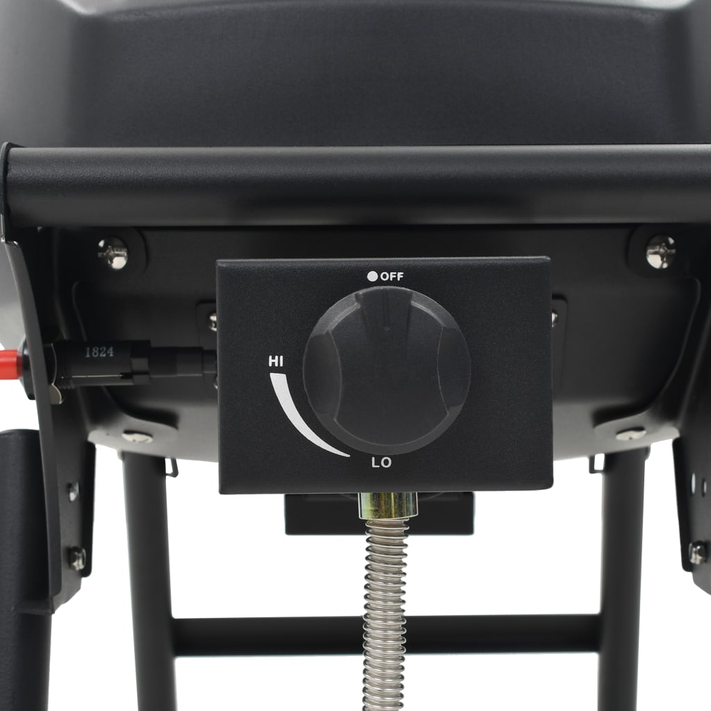 Barbecue e Griglia a Gas Portatile con Fornello Nero | homemem39