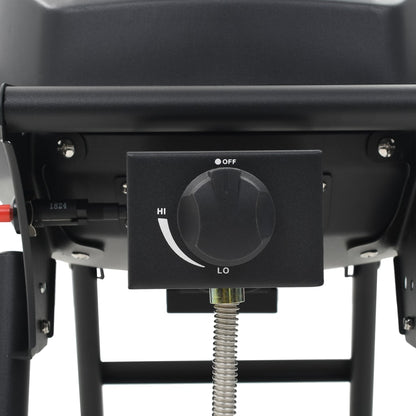 Barbecue e Griglia a Gas Portatile con Fornello Nero | homemem39