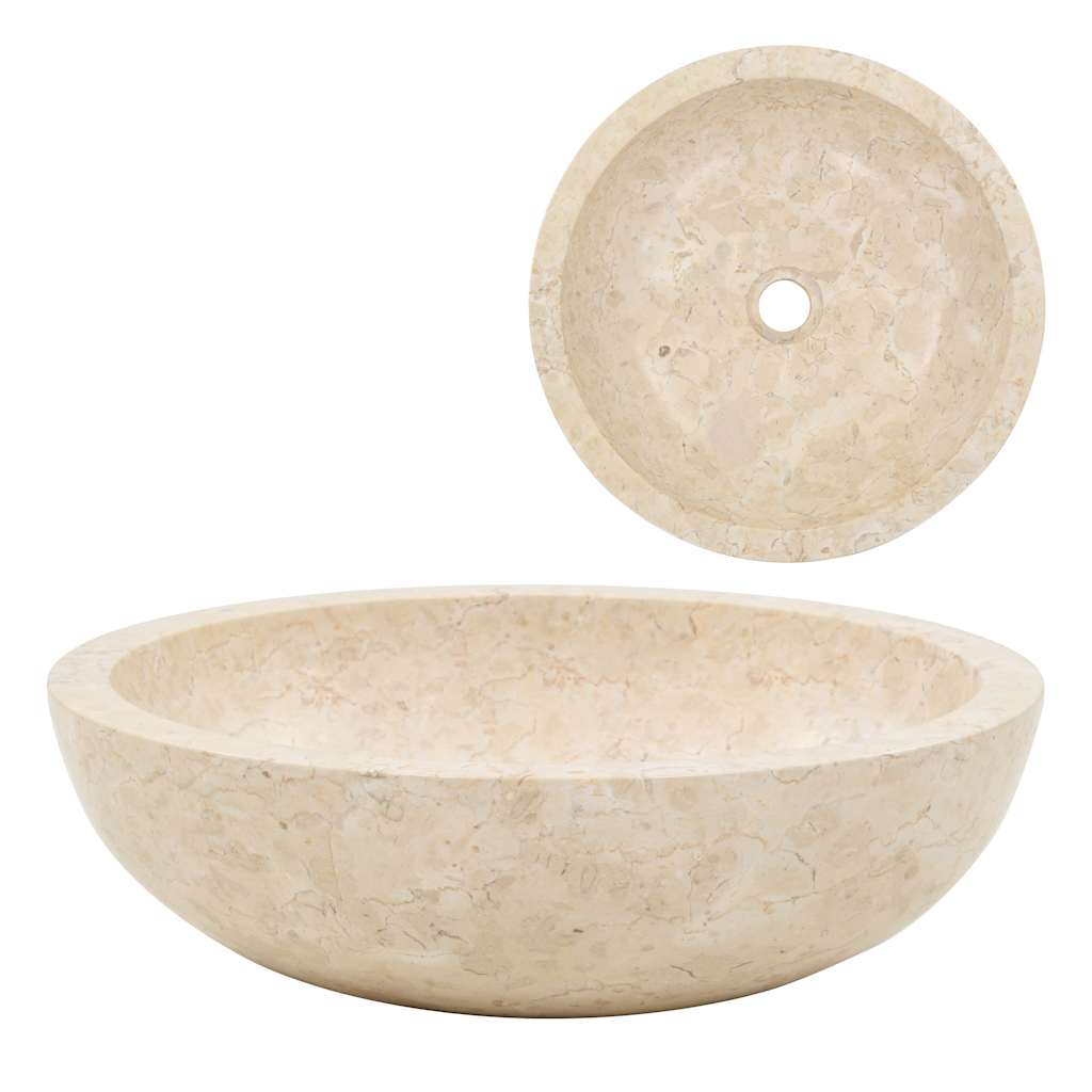 Lavandino 40x12 cm in Marmo Crema - homemem39