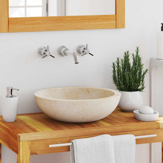 Lavandino 40x12 cm in Marmo Crema - homemem39