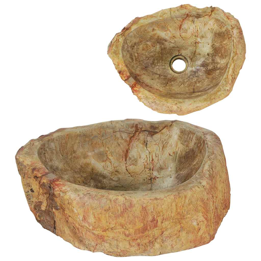Lavandino 45x35x15 cm in Pietra Fossile Crema