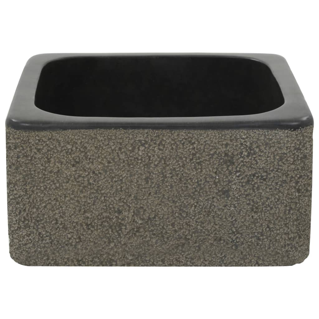 Lavandino 30x30x15 cm in Pietra di Fiume Nero | homemem39
