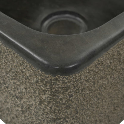 Lavandino 30x30x15 cm in Pietra di Fiume Nero | homemem39