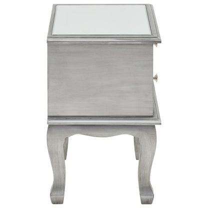Comodino Specchiato in MDF e Vetro 34,5x30x50 cm - homemem39
