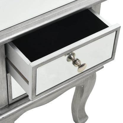 Comodino Specchiato in MDF e Vetro 34,5x30x50 cm - homemem39