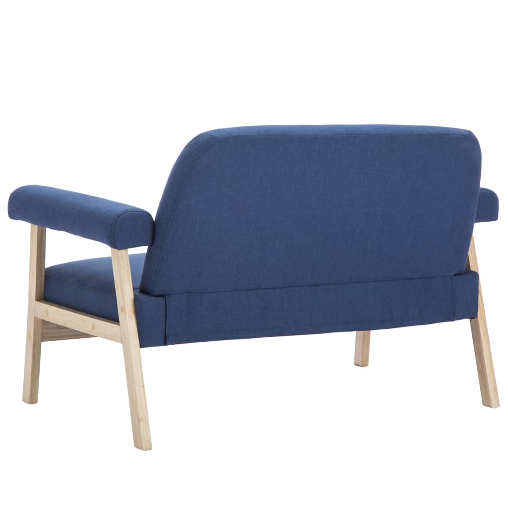 Divano a 2 Posti in Tessuto Blu | homemem39