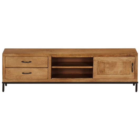Mobile Porta TV in Legno Massello di Mango 140x30x40 cm - homemem39