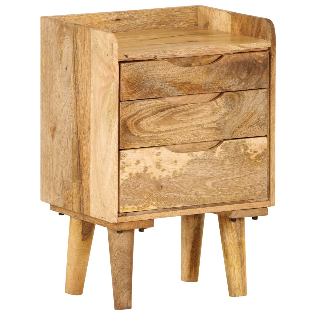 Comodino in Legno Massello di Mango 40x30x59,5 cm