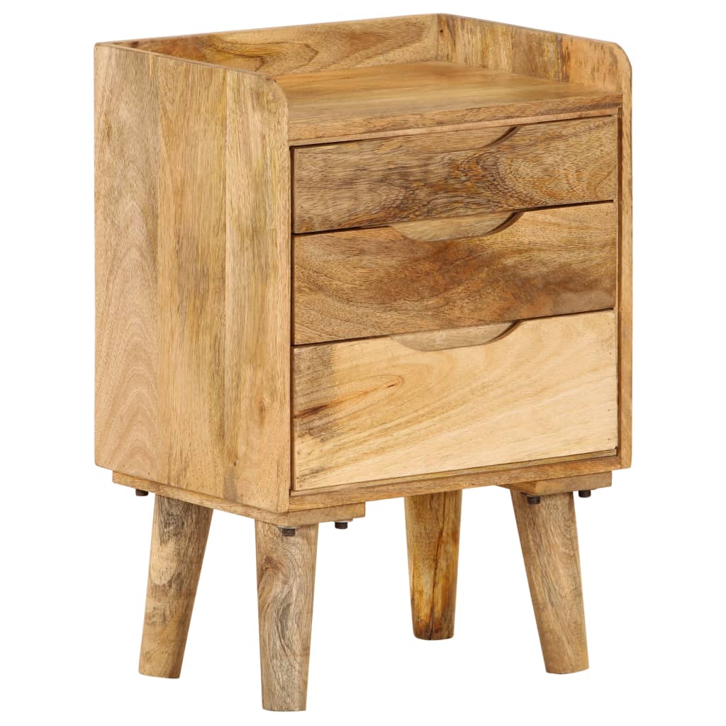 Comodino in Legno Massello di Mango 40x30x59,5 cm