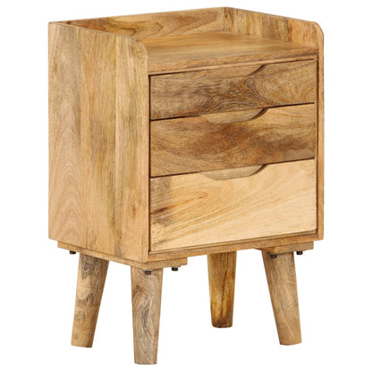 Comodino in Legno Massello di Mango 40x30x59,5 cm