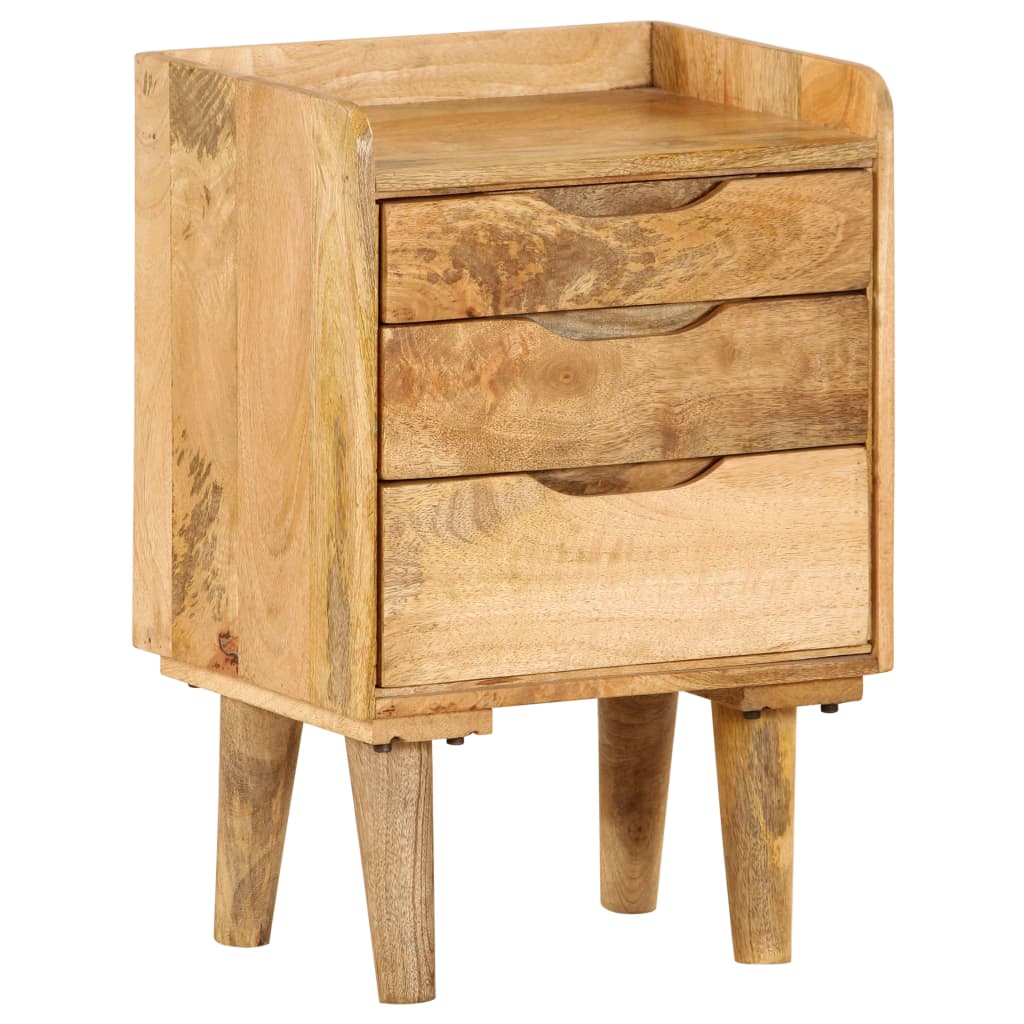 Comodino in Legno Massello di Mango 40x30x59,5 cm