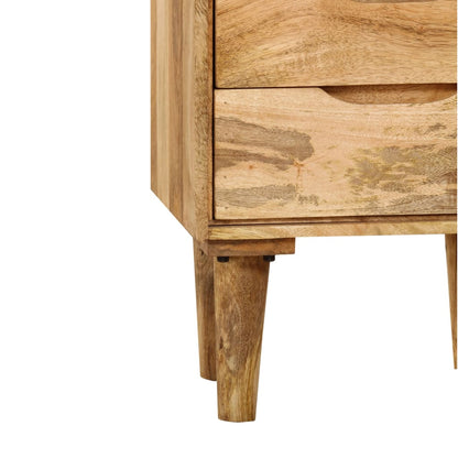 Comodino in Legno Massello di Mango 40x30x59,5 cm