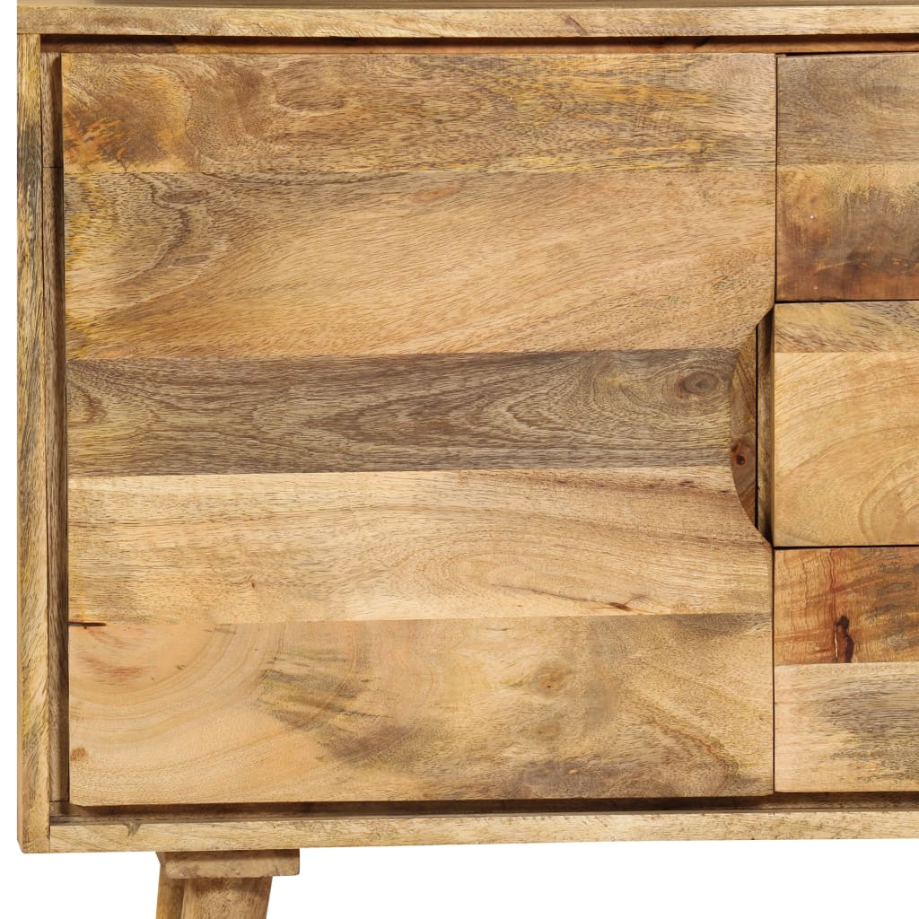 Credenza in Legno Massello di Mango 90x30x69 cm