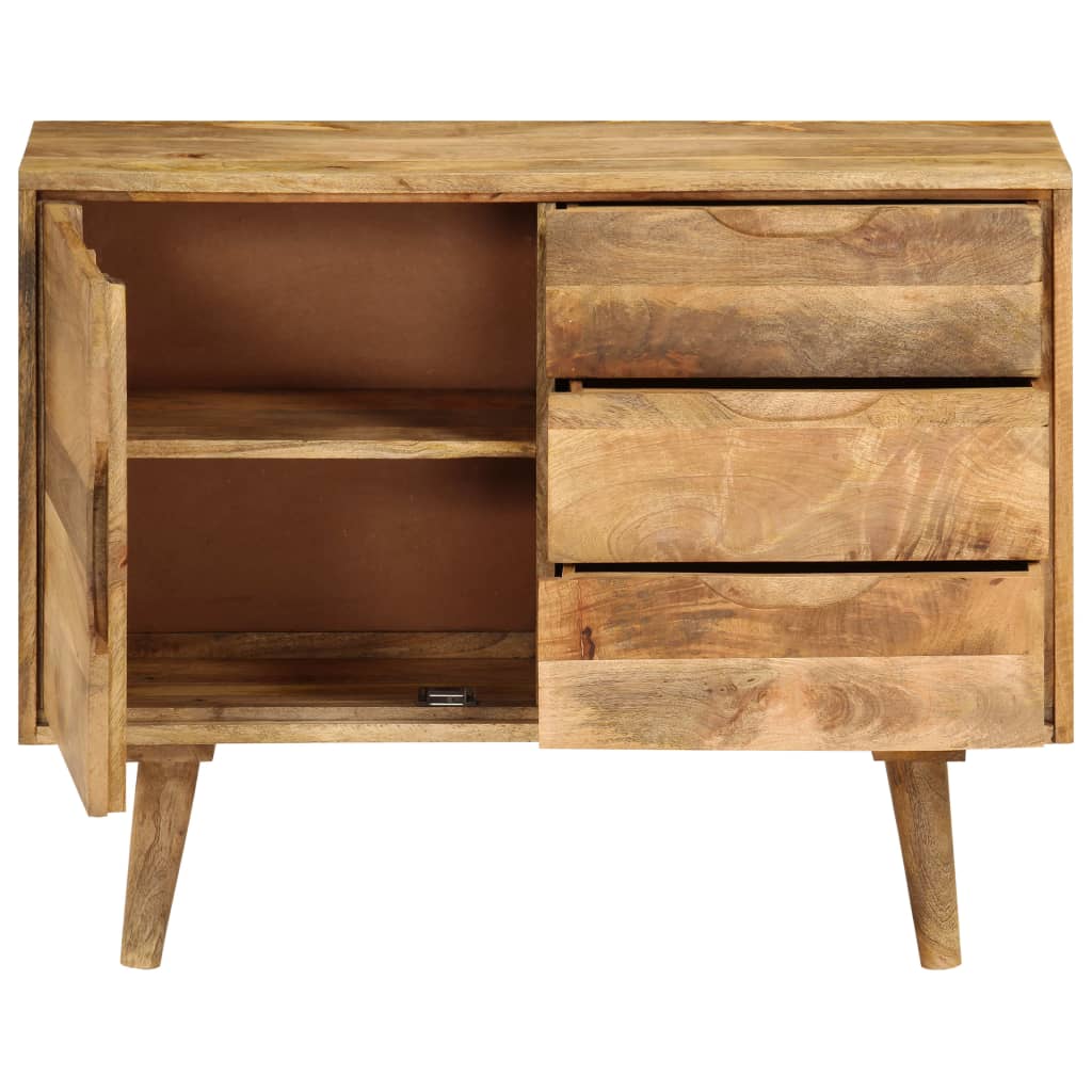 Credenza in Legno Massello di Mango 90x30x69 cm