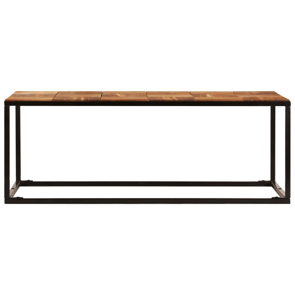 Tavolino 110x60x40 cm in Legno Massello di Acacia e Acciaio | homemem39