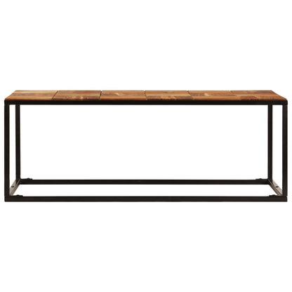 Tavolino 110x60x40 cm in Legno Massello di Acacia e Acciaio | homemem39