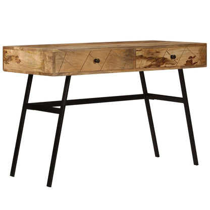 Scrivania con Cassetti in Legno Massello di Mango 110x50x76 cm - homemem39
