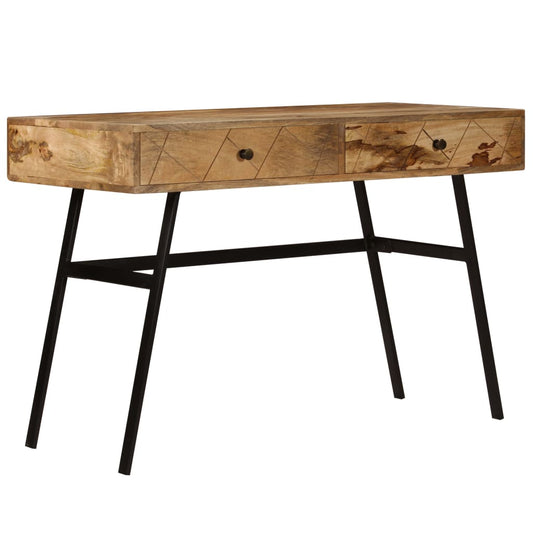 Scrivania con Cassetti in Legno Massello di Mango 110x50x76 cm - homemem39