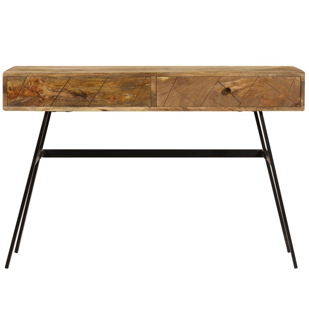 Scrivania con Cassetti in Legno Massello di Mango 110x50x76 cm - homemem39