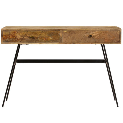 Scrivania con Cassetti in Legno Massello di Mango 110x50x76 cm - homemem39