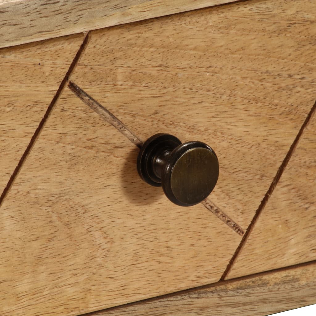 Scrivania con Cassetti in Legno Massello di Mango 110x50x76 cm - homemem39
