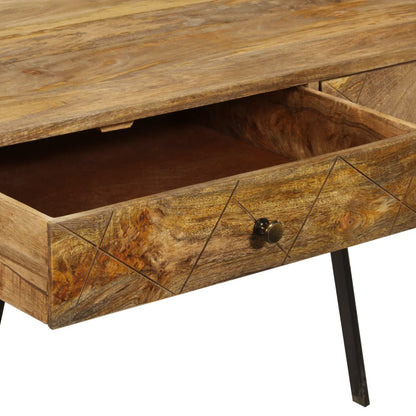 Scrivania con Cassetti in Legno Massello di Mango 110x50x76 cm - homemem39