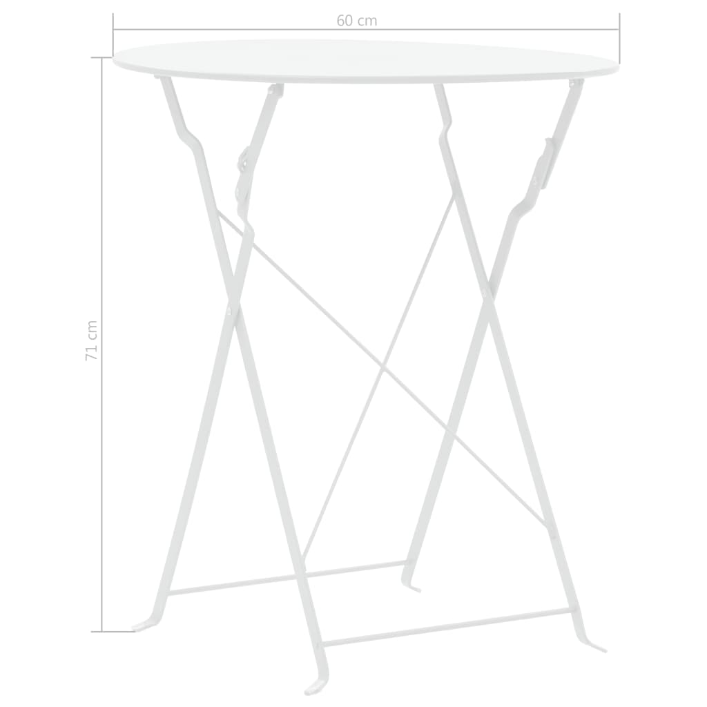Set da Bistrot 3 pz in Acciaio Bianco | homemem39
