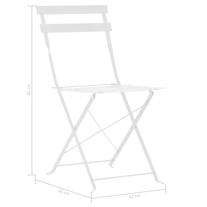 Set da Bistrot 3 pz in Acciaio Bianco | homemem39