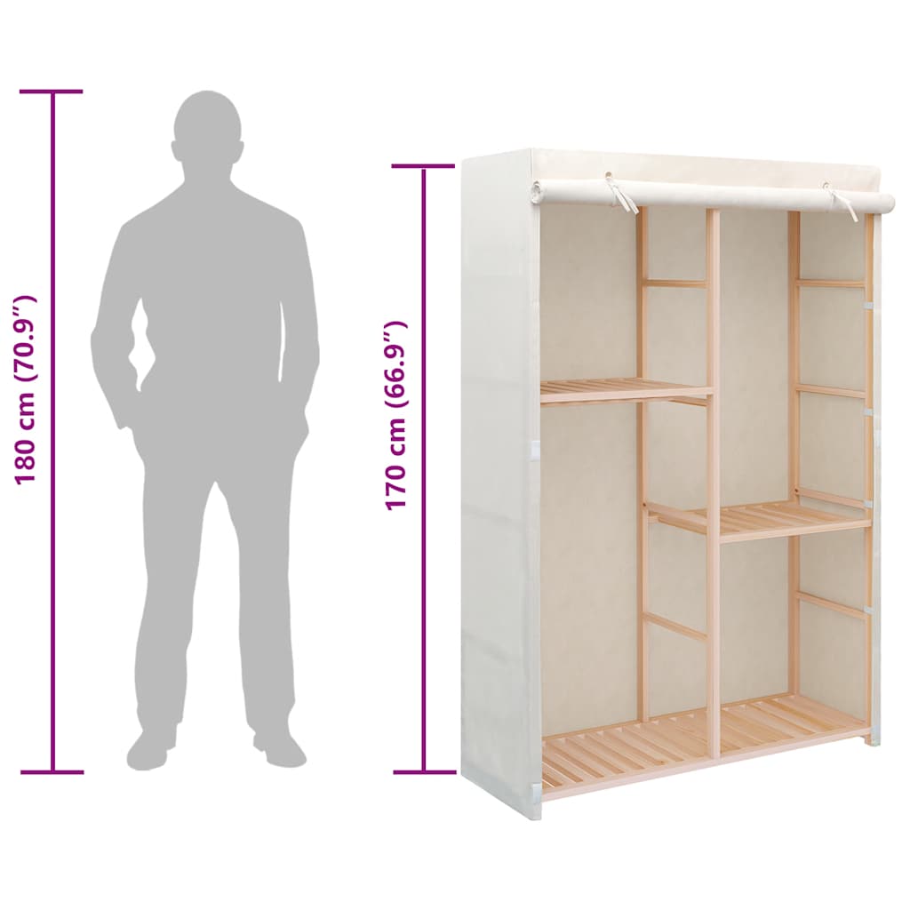 3-Shelf Clothing Wardrobe 110x40x170 cm