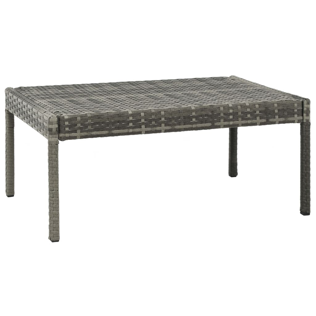 Set Divani da Giardino 3 pz con Cuscini in Polyrattan Grigio - homemem39