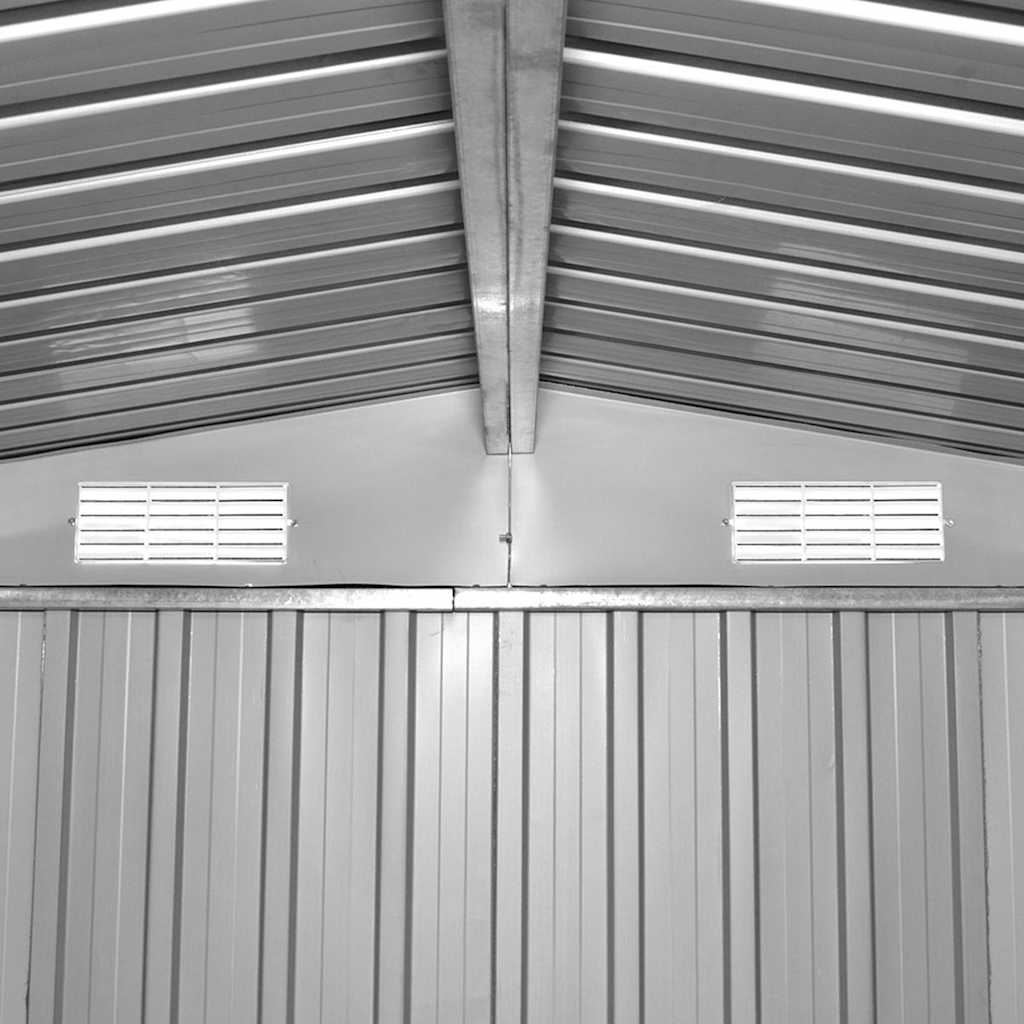 Casetta da Giardino 257x298x178 cm in Metallo Grigio | homemem39