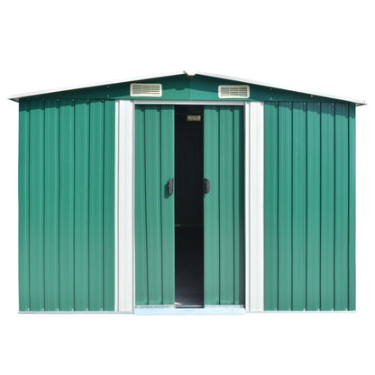 Casetta da Giardino 257x392x181 cm in Metallo Verde - homemem39