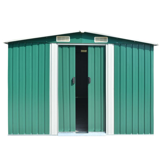Casetta da Giardino 257x392x181 cm in Metallo Verde - homemem39