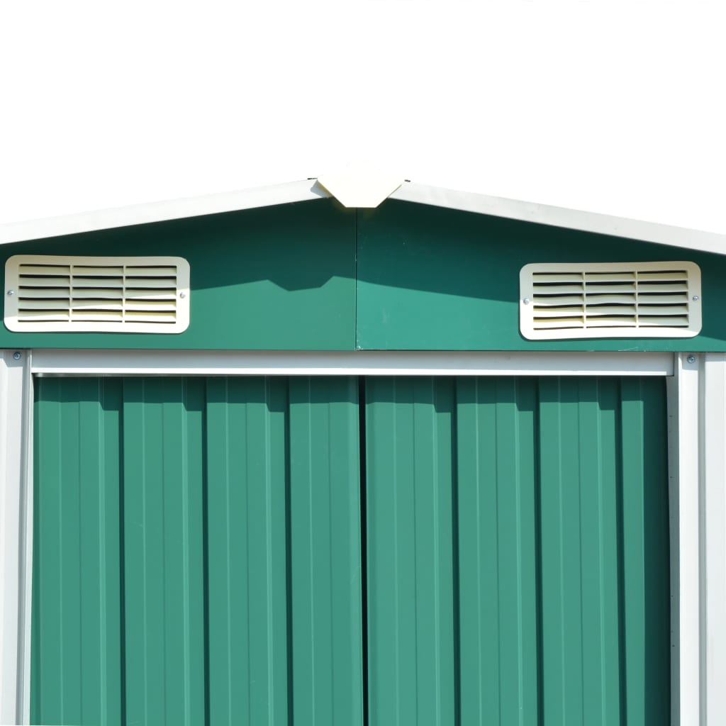Casetta da Giardino 257x392x181 cm in Metallo Verde - homemem39